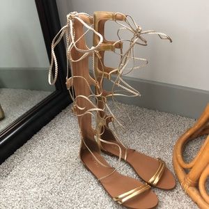 Women’s Aldo Gold Gladiator Sandals Size 7